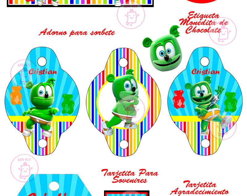 Kit Imprimible Osito Gominola Candy Bar Golosinas Y Mas S/ 15,99 en Mercado Libre